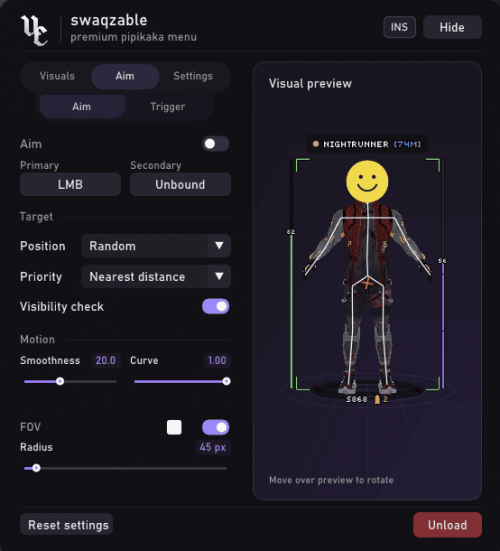 PipiKaka Menu for Bloodstrike